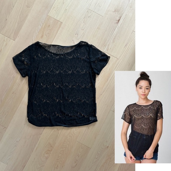 American Apparel Lace Top - Picture 1 of 5